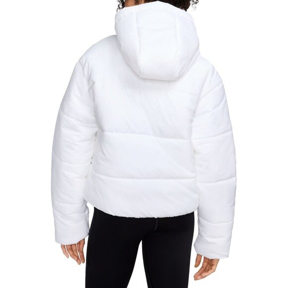 Nike Women's Therma-fit Hooded Classic Puffer Jacket - White - Size XS NWT - Picture 4 of 4